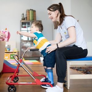 Standing tall using the Quest 88 Paediatric Rollator